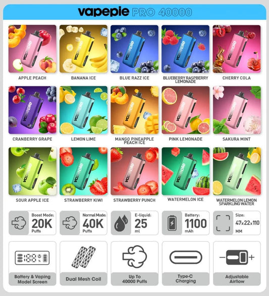 🏆 VAPEPIE 40000 PRO-The new model is better than the old one, same price, better experience