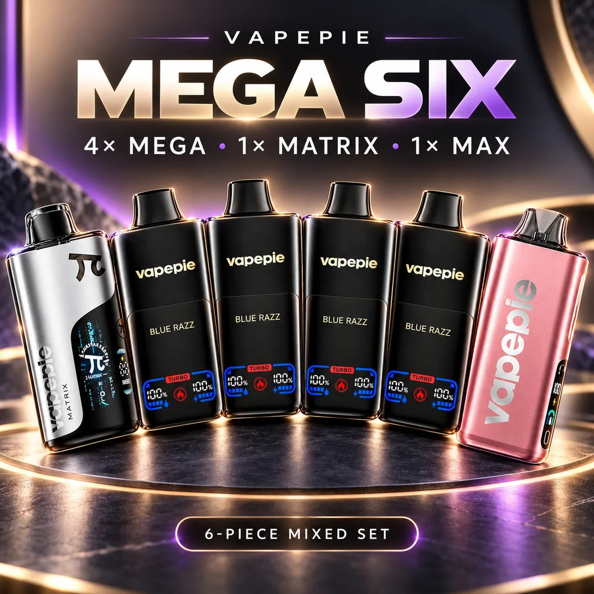 VAPEPIE 6-PACK 4PCS 70000 +1PCS 50000 +1PCS 40000 PUFFS