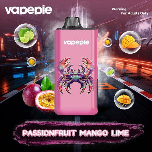 🔒 PASSIONFRUIT MANGO LIME | VAPEPIE PRO 40000 PUFFS UPGRADED EDITION | Upgraded Designs with Limited IP Editions