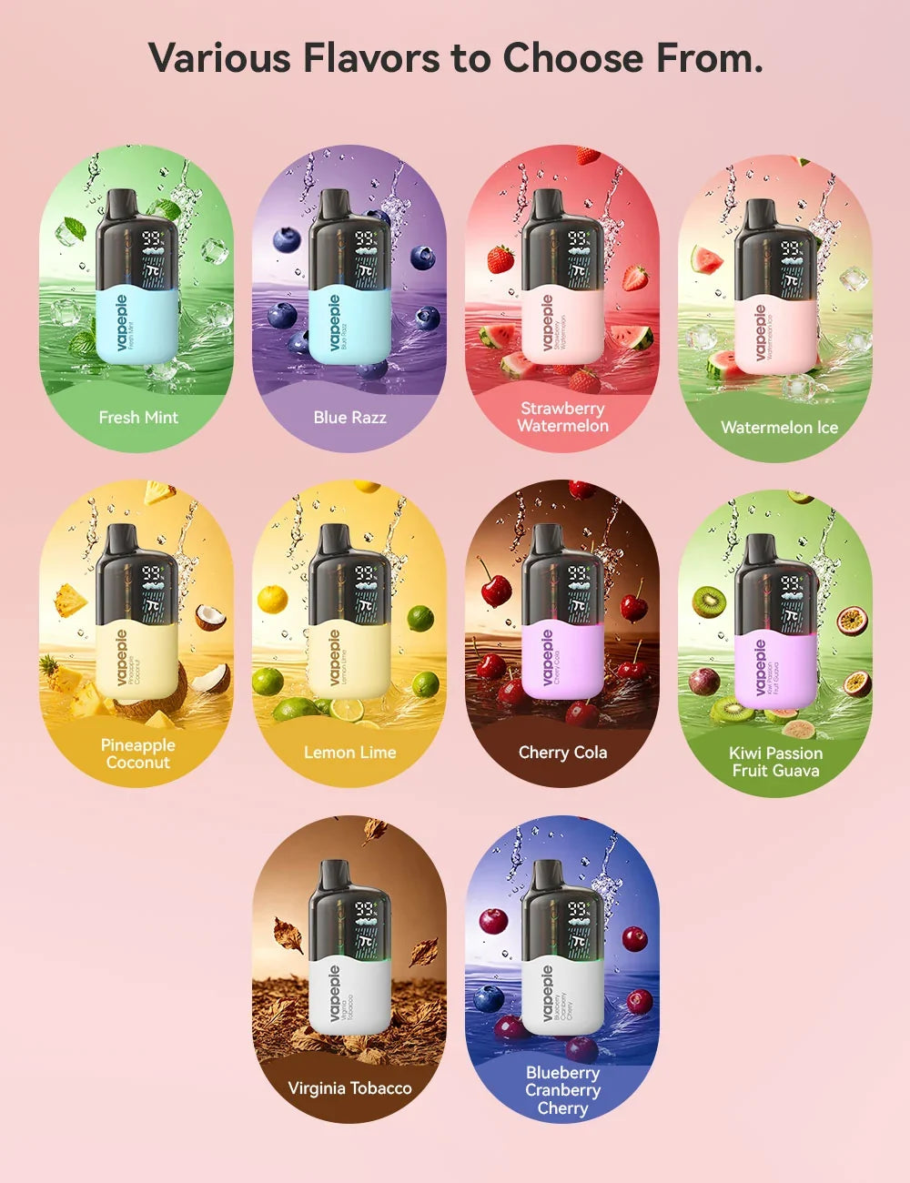 VAPEPIE 9-PACK Random / Custom PUFFS 70K 60K 50K 40K
